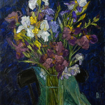 Malarstwo zatytułowany „Irises 2” autorstwa Sergey Sovkov, Oryginalna praca