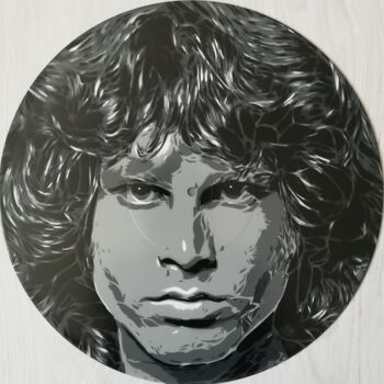Ζωγραφική με τίτλο "Jim Morrison "Stran…" από Sérgio Clemente, Αυθεντικά έργα τέχνης, Σπρέι βαφής Τοποθετήθηκε στο Άλλος άκα…