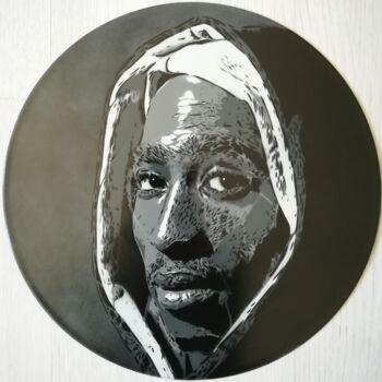 绘画 标题为“Tupac Shakur” 由Sérgio Clemente, 原创艺术品, 喷漆