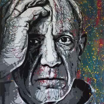 Peinture intitulée "Picasso" par Sérgio Clemente, Œuvre d'art originale, Acrylique