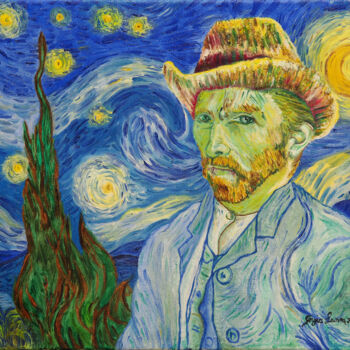 Pintura intitulada "Vincent medley" por Sergio Lanna (Sir Joe), Obras de arte originais, Óleo Montado em Armação em madeira