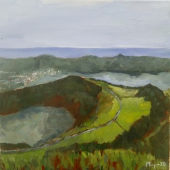 Peinture intitulée "Sete cidades" par Sérgio Marques, Œuvre d'art originale, Huile