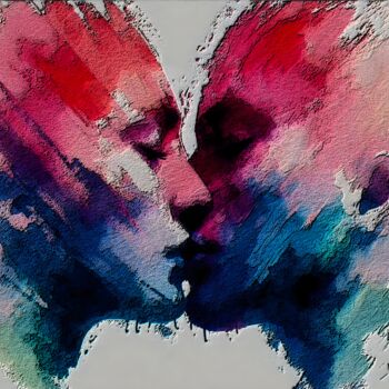 Arte digital titulada "Amor em Cores Vivas" por Sérgio Miranda, Obra de arte original, Imagen generada por IA