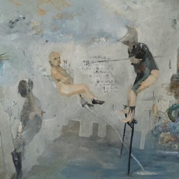 Pintura titulada "Le jour se sépare d…" por Sergio Padovani, Obra de arte original, Oleo Montado en Cartulina