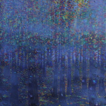 「Forest Fog」というタイトルの絵画 Serguei Borodoulineによって, オリジナルのアートワーク, アクリル