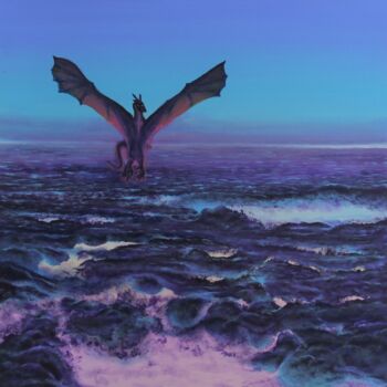 Картина под названием "Dragon" - Serguei Borodouline, Подлинное произведение искусства, Акрил