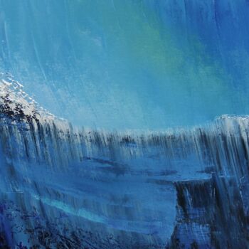 Painting titled "At the Ice Wall" by Serguei Borodouline, Original Artwork, Oil