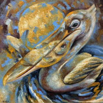 "Pelican Spirit" başlıklı Tablo Serhii Voichenko tarafından, Orijinal sanat, Petrol