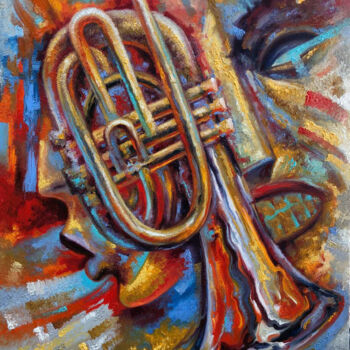 Painting titled "Deep Jazz" by Serhii Voichenko, Original Artwork, Oil