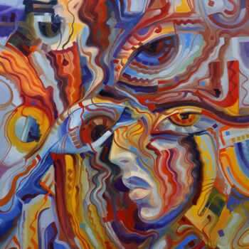 Painting titled "Psychedelic" by Serhii Voichenko, Original Artwork, Oil