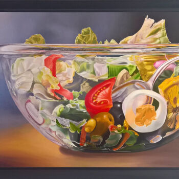 Malerei mit dem Titel "Salad" von Serhii Zapasnyi, Original-Kunstwerk, Öl