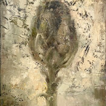 Pintura intitulada ""Artichoke Love"" por Marina Shavyrina-Shkoliar, Obras de arte originais, Óleo Montado em Armação em mad…