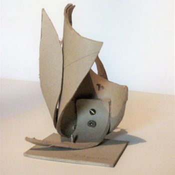 Sculptuur getiteld "Sculpture abstraite…" door Servin, Origineel Kunstwerk, Karton