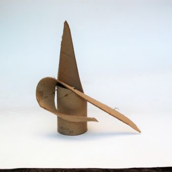 Sculpture titled "Sculpture abstraite…" by Servin, Original Artwork, Cardboard