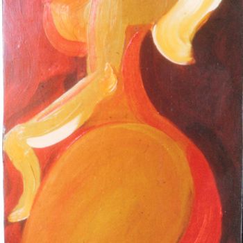 Schilderij getiteld "Blonde callipyge" door Servin, Origineel Kunstwerk, Olie
