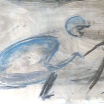 Dessin intitulée "Dessin jockey" par Servin, Œuvre d'art originale, Pastel