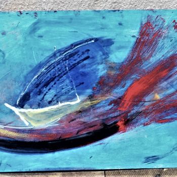 Peinture intitulée "LA VAGUE" par Servin, Œuvre d'art originale, Acrylique