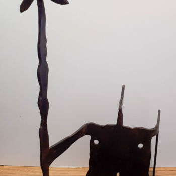 Sculpture titled "Gardien d'Etoile" by Setch, Original Artwork, Metals