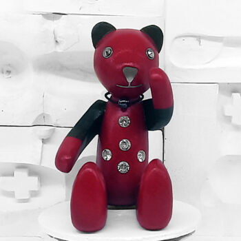 Sculpture titled "Vintage bear doll :…" by Seven E, Original Artwork, Plastic