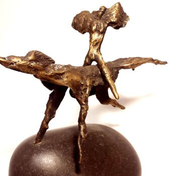 雕塑 标题为“Equus and amazzon” 由Severino Braccialarghe, 原创艺术品, 青铜