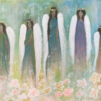 Painting titled "Angel" by Şeyma Bora, Original Artwork, Acrylic