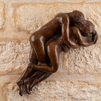 Escultura titulada "Les amants endormis" por Seys Sculpture, Obra de arte original, Bronce