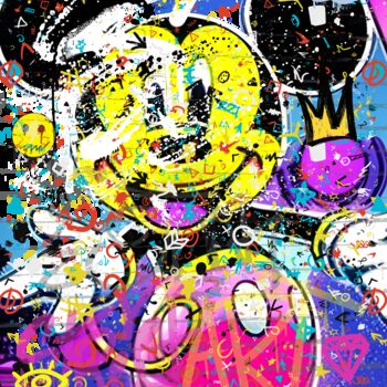 Digitale Kunst mit dem Titel "Streetart mouse" von Sglxxxiii, Original-Kunstwerk, Digitale Collage