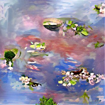 Arts numériques intitulée "Shakti's Pond" par Shakti Ferguson, Œuvre d'art originale, Peinture numérique