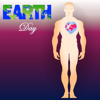 Digital Arts titled "Earth Day - Save Ea…" by Shamim Shaikh, Original Artwork, 2D Digital Work