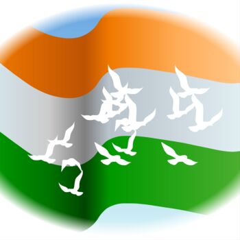 Digital Arts titled "Indian Flag - Bharat" by Shamim Shaikh, Original Artwork, 2D Digital Work