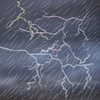 Digital Arts titled "A stormy scene show…" by Shamim Shaikh, Original Artwork, 2D Digital Work Mounted on artwork_cat.