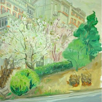 Картина под названием "Spring" - Shanlin Shu, Подлинное произведение искусства, Масло