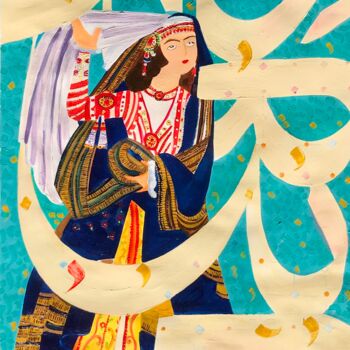 Malarstwo zatytułowany „Wakhi Tribe (The An…” autorstwa Sharmene Yousuf (Meneartiste), Oryginalna praca, Olej