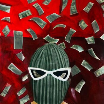 Картина под названием "Million Dollar Spry" - Sharmene Yousuf (Meneartiste), Подлинное произведение искусства, Масло
