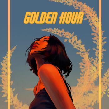 제목이 "Her Golden hour"인 디지털 아트 Shawn Garrine로, 원작, 디지털 페인팅