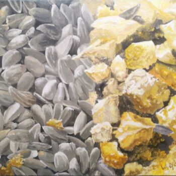 Malarstwo zatytułowany „Золото-семечки” autorstwa Vyacheslav Shcherbakov, Oryginalna praca, Akryl