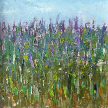 Pintura intitulada "Hedgerow Flowers" por Shelleigh Ocio, Obras de arte originais, Óleo