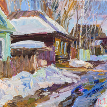 Painting titled "В первый день Велик…" by Vasilii Shikhanov, Original Artwork, Oil