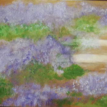 Peinture intitulée "lavender ladder" par Mercedes Gordo, Œuvre d'art originale, Huile
