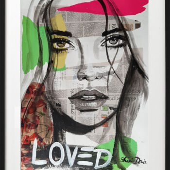 Schilderij getiteld "LOVED 1" door Shirin Donia, Origineel Kunstwerk, Acryl