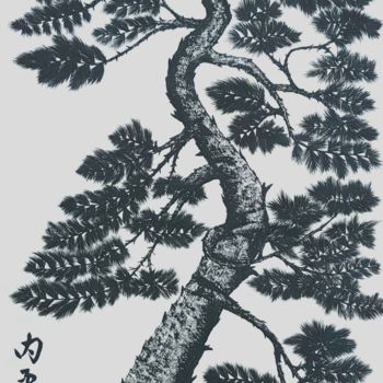 Schilderij getiteld "pine tree4" door So Hyon Kim, Origineel Kunstwerk, Inkt