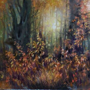 Peinture intitulée "Осень в лесу" par Tatiana Shmakova, Œuvre d'art originale, Huile Monté sur Châssis en bois