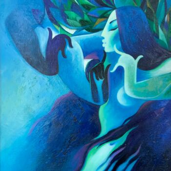 Pittura intitolato "Feeling Love" da Shuren, Opera d'arte originale, Olio