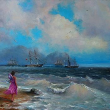 绘画 标题为“Sea Shore” 由Vladislav Shurganov, 原创艺术品, 油