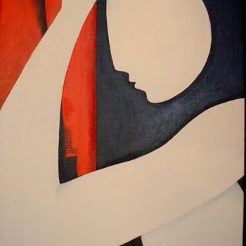 Pintura titulada "Reflexion 1" por Sibilla Bjarnason, Obra de arte original, Acrílico Montado en Bastidor de camilla de made…
