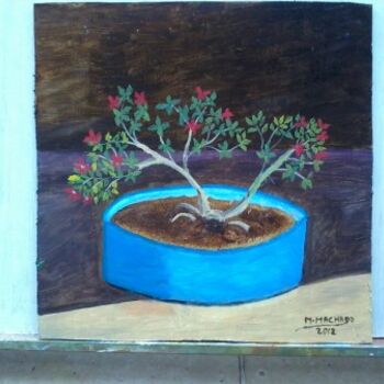 Painting titled "Bonsai" by Silo, Original Artwork, Oil