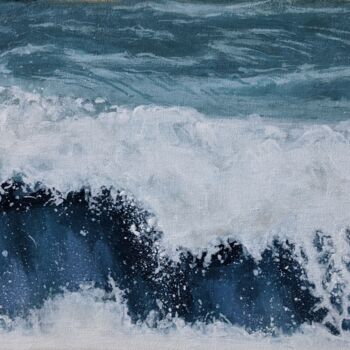 Painting titled "Vague" by Simon Algayon, Original Artwork, Acrylic