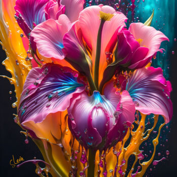 Digitale Kunst getiteld "lily" door Simon Levin, Origineel Kunstwerk, Digitaal Schilderwerk