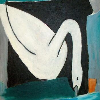 Ζωγραφική με τίτλο "swan" από Simon Taylor, Αυθεντικά έργα τέχνης