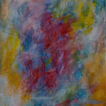 Peinture intitulée "jaune et rouge" par Simone Savilia-Bessard (silvia), Œuvre d'art originale, Acrylique